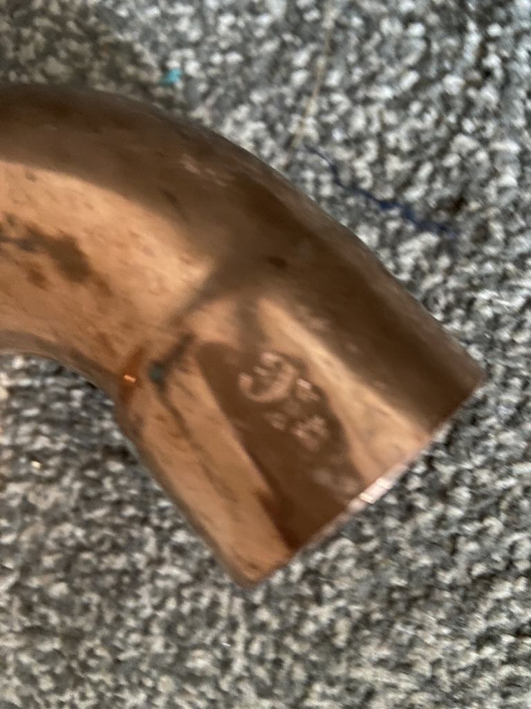 Large copper end feed fittings 