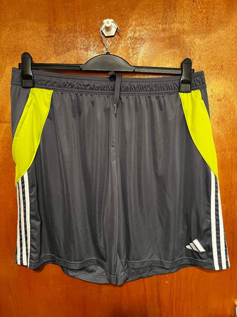 Adidas Tiro 24 Shorts - Silver/Yellow (Size 2XL, XXL)