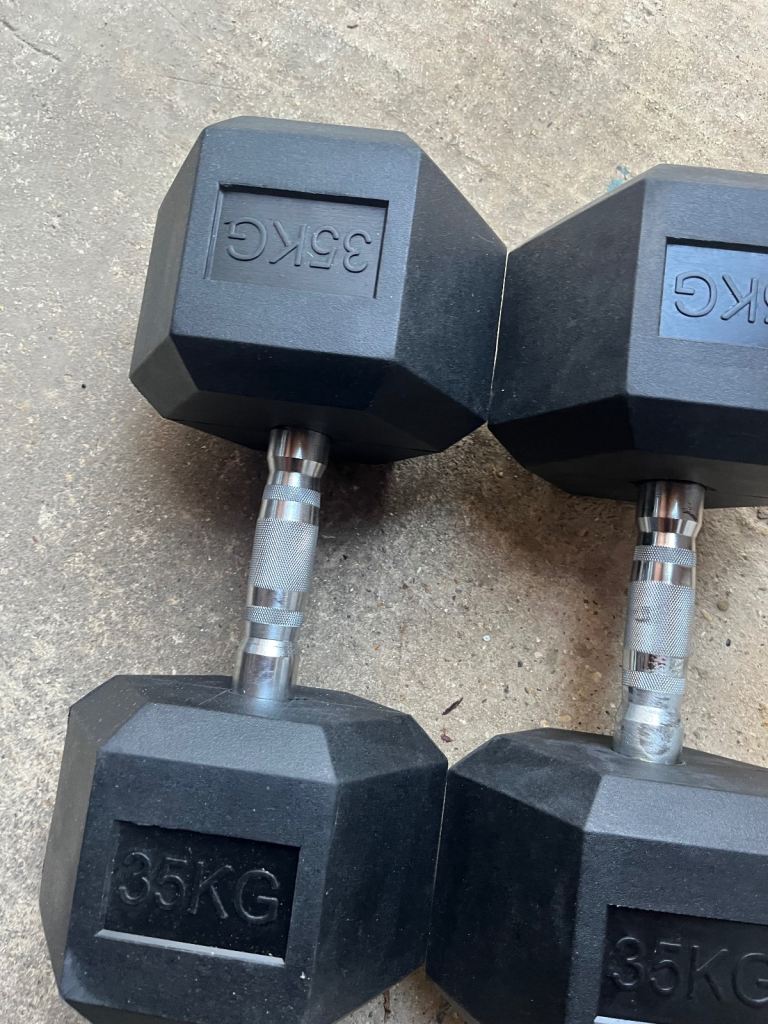 35kg hex dumbbells 