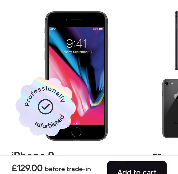 Apple iPhone 8 – Professionally Refurbished, Black