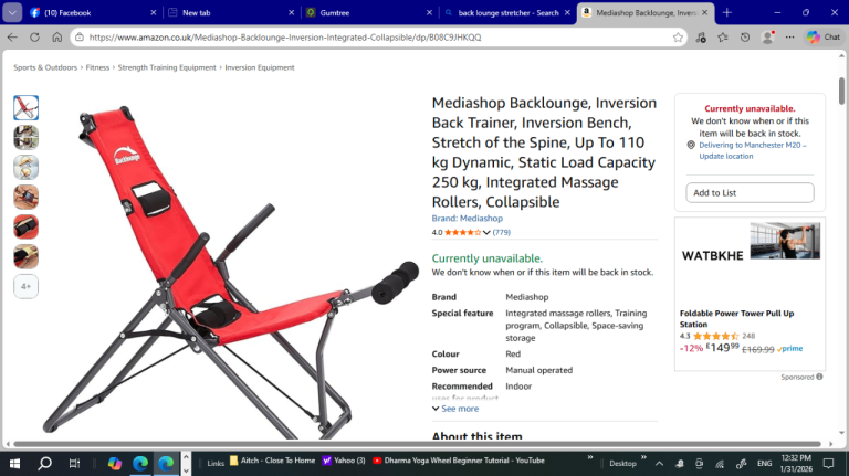 Back lounge for back stretching