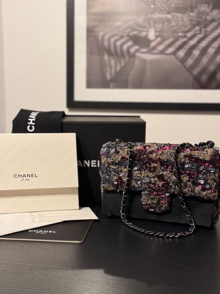 Chanel Timeless Classic Sequin Flap Bag 