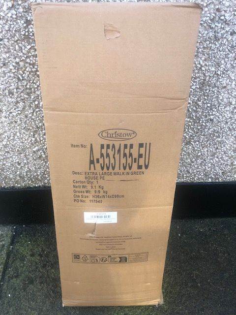 Christow Extra Large Walk In Greenhouse – Brand New in Box h195cm/w143/