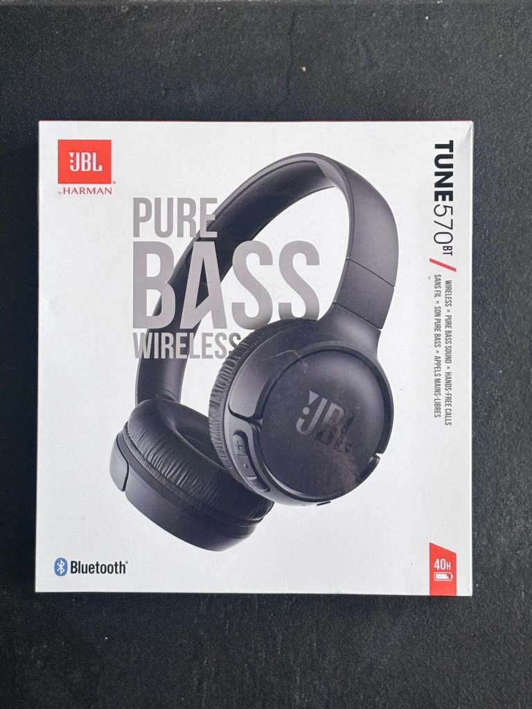 JBL Tune 570BT Wireless Headphones - Brand New, Black