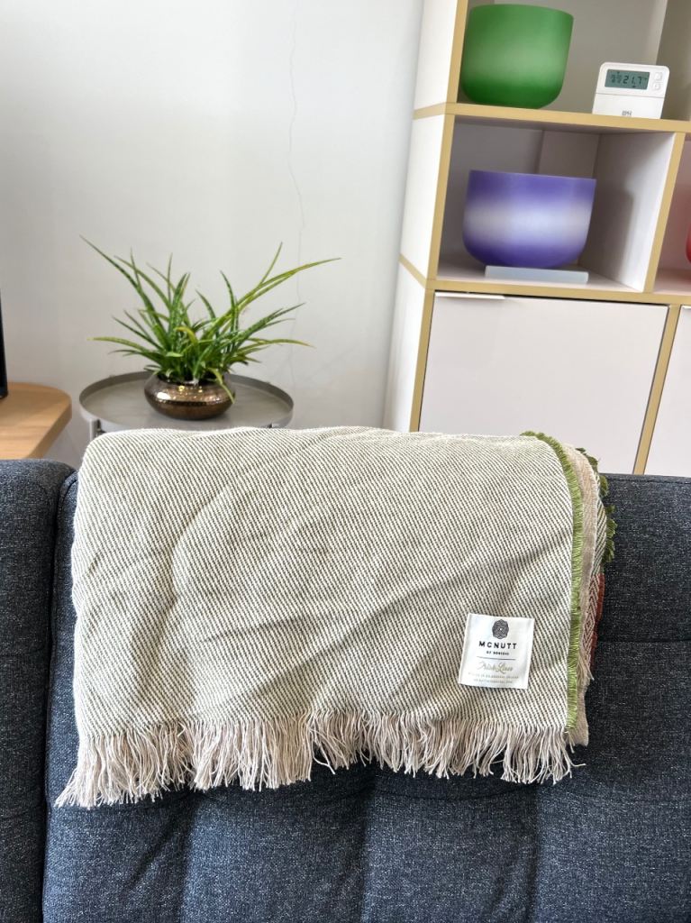 McNutt Irish Linen Throw Blanket - “Tuscany” £30 ONO