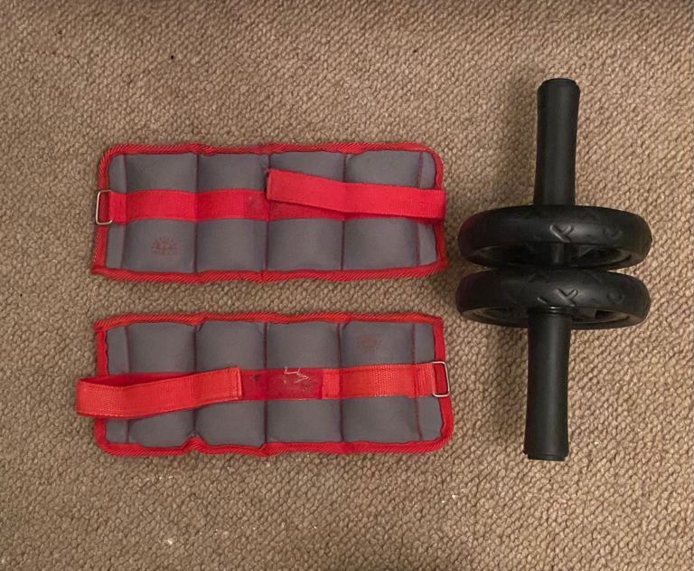 Ankle Weights and Ab Roller – Good Condition