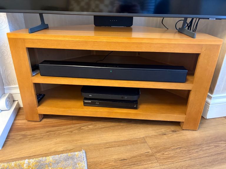 Wooden Corner TV Stand