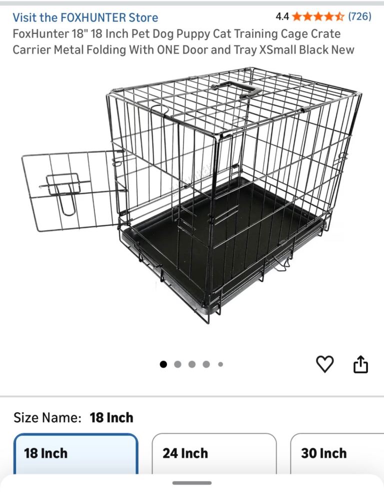 4 x 18” dog crate 