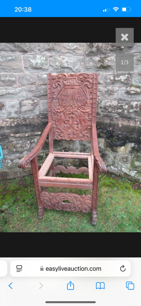image for Carved Wooden Armchair 