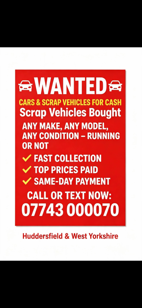 Huddersfield scrap vehicle 