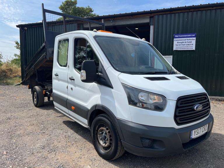 2017 Ford Transit 2.0 TDCi 130ps crew d/cab Dropside TIPPER NO VAT Dropside Tipper Diesel Manual