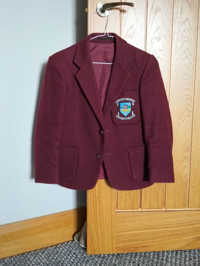 Strangford boys Blazer - Burgundy with Badge, Good Condition