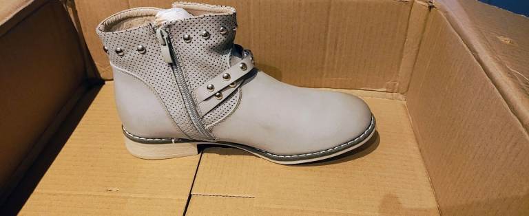 image for Grey ankle boots (new in box)