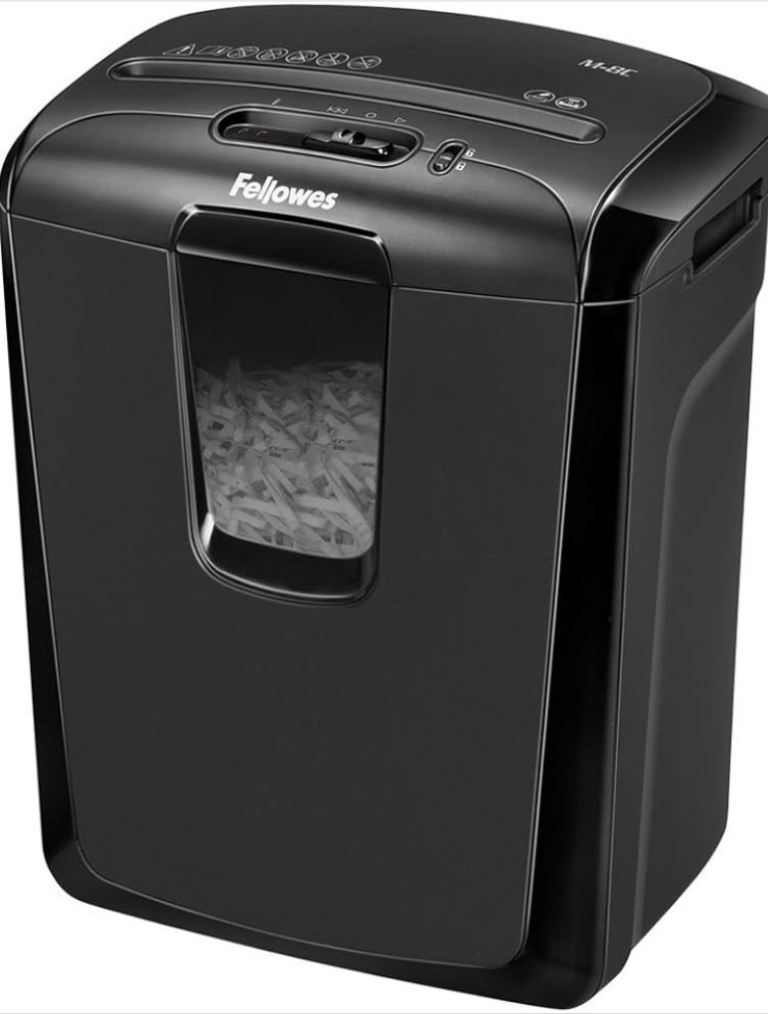 Fellowes M-8C Cross Cut Personal Shredder