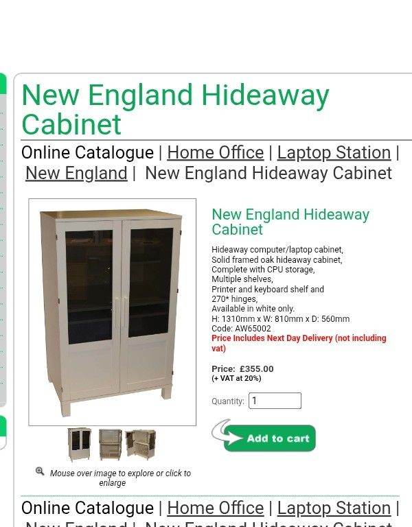 WFH or student hideaway office cabinet