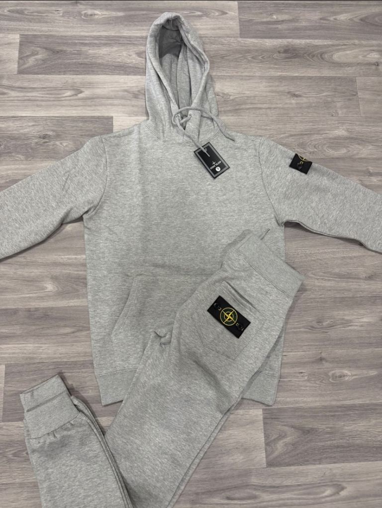 Stone Island Grey Hoodie and Joggers Tracksuit – Brand New with Tags