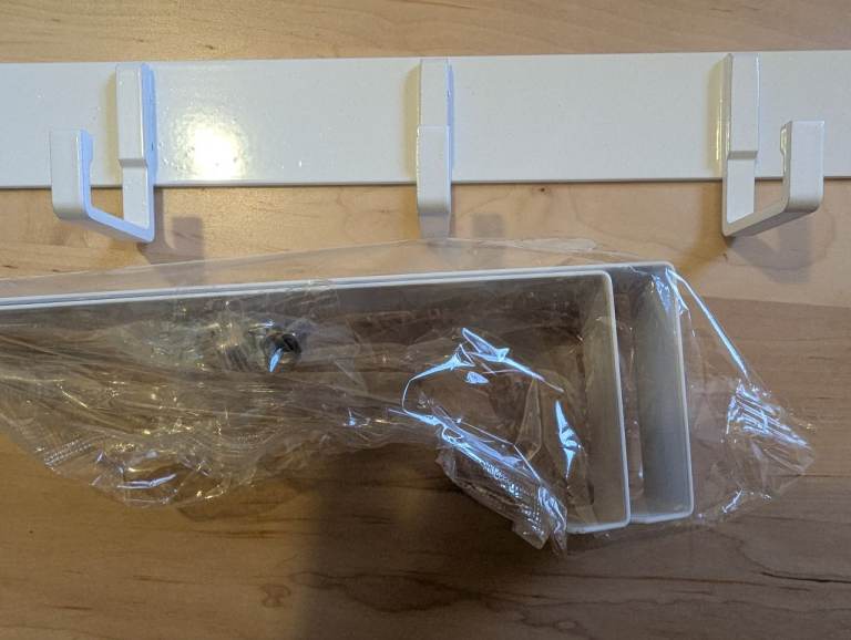 3 x NEW WHITE METAL 'OVER-DOOR' HOOKS/HANGERS!