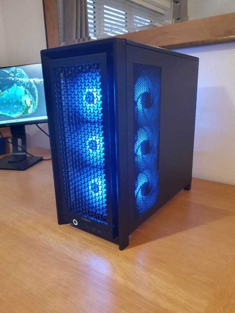 New build Ryzen 5 Gaming PC, 12GB GPU, 16GB Ram, Corsair 4000 Frame Case, ARGB