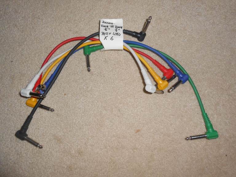 300MM JACK TO JACK 1/4" PATCH LEAD X6