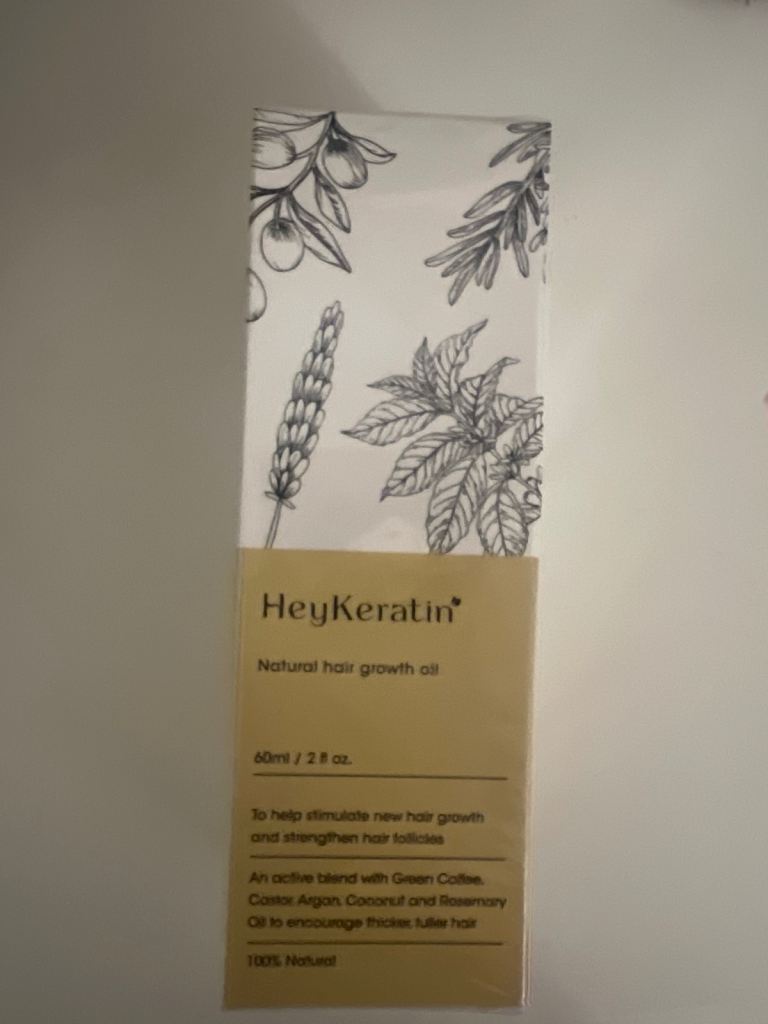 HeyKeratin Natural Hair Growth Oil - 80ml New