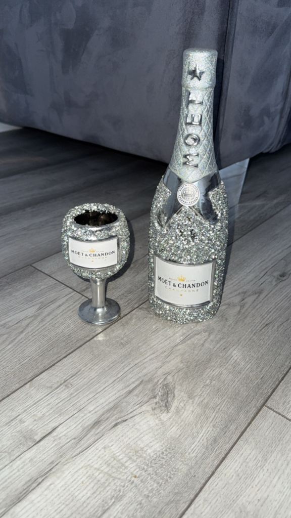 Moet bottle and glass 