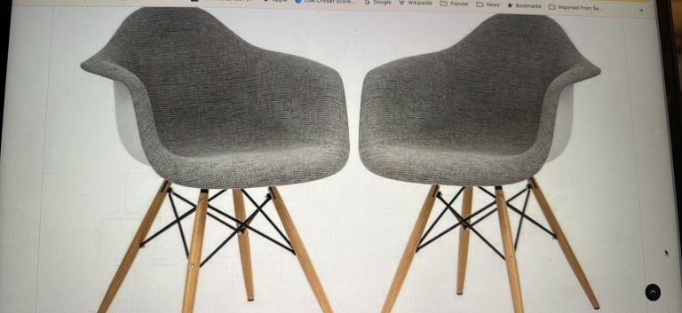 8 x Willow fabric Eiffel Accent dining chairs + local delivery
