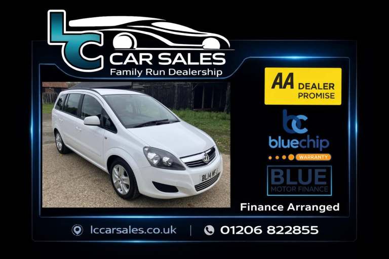 2014 Vauxhall zafira 1.8 exclusive - 7 seater - 1 owner - ONLY 34,000 miles