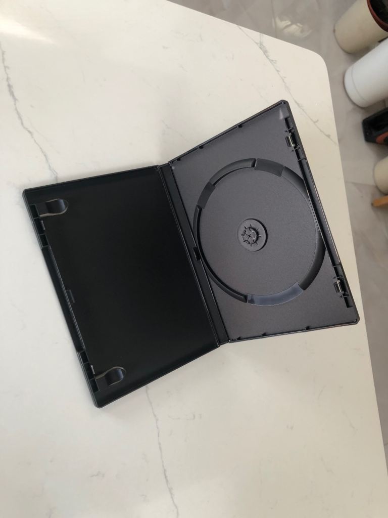 25 x 1 Disc Black Empty Single DVD Cases 14mm Spine Standard Clear Sleeve