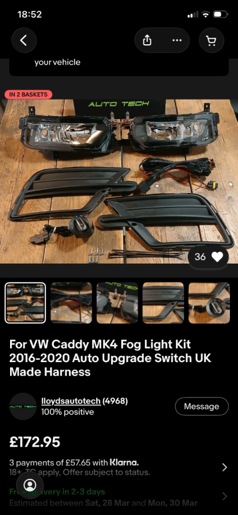 Caddy mk 4 fog lights