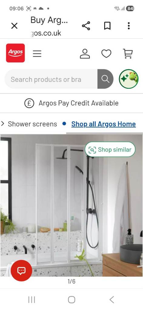 New Bath shower screen 
