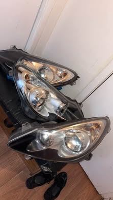 Vauxhall Corsa D headlights Black Inserts