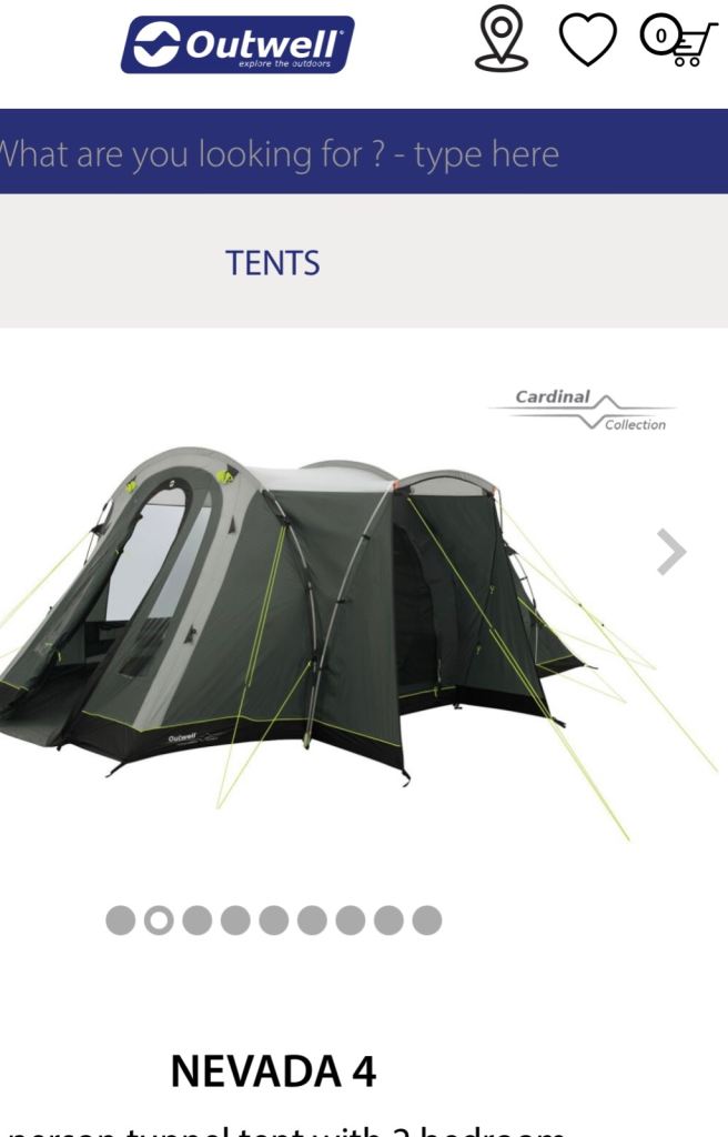 OUTWELL FAMILY TENT  WITH BUILT IN GROUNDSHEET