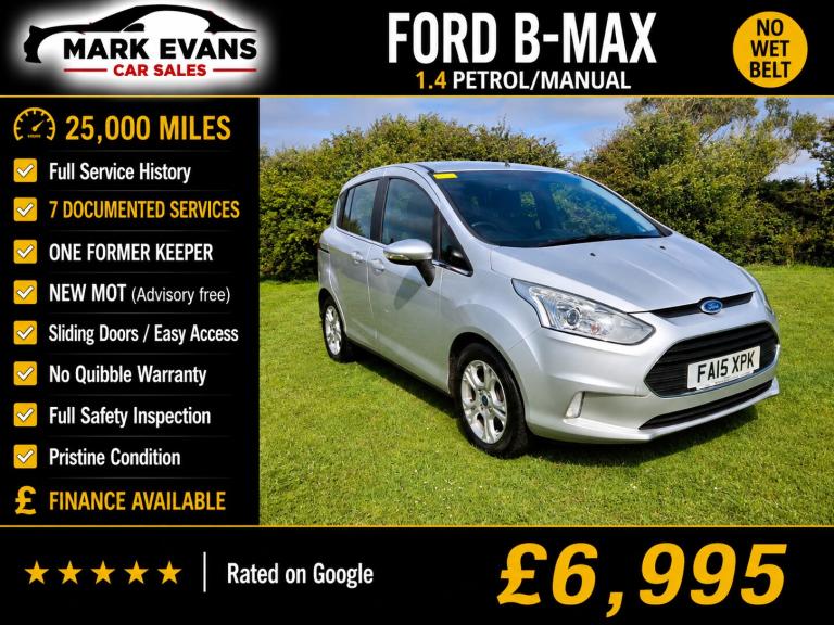 2015 Ford B-MAX 1.4 Zetec 5dr MPV Petrol Manual