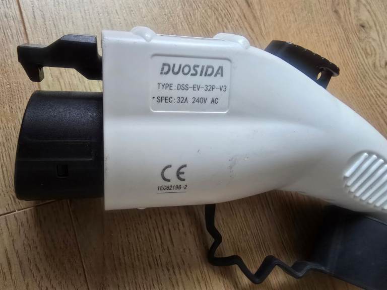 EV Charger Adapter Charging Cable Type2 Inlet to Type1 Plug Flexible 32A 1 Phase  RRP £198.00