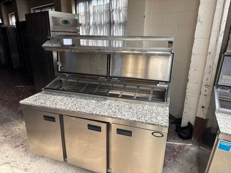 Commercial foster pizza fridge marble base cafe shop restaurant 