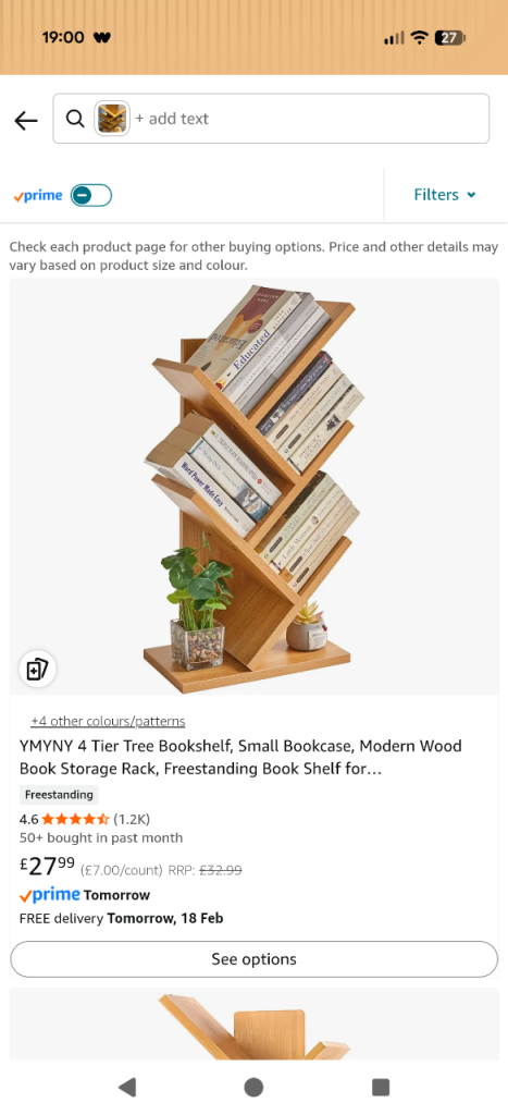 Tree shaped bookshelf NEW IN BOX