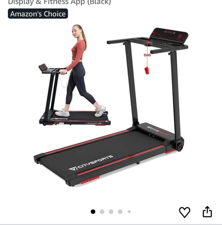 Folding treadmill and remote 