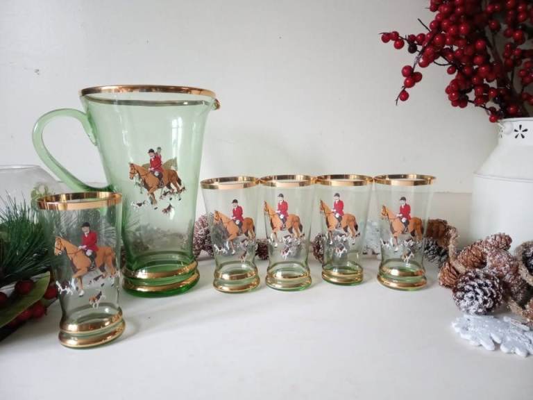 water jug and glasses