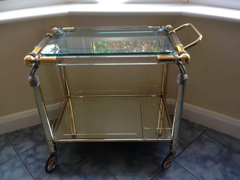 image for Glass & mirrored hostess trolley - Excellent Condition