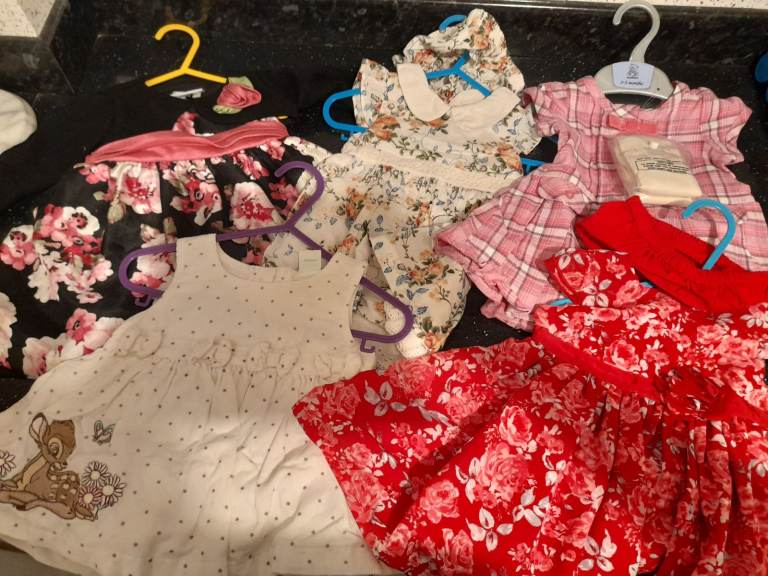 Bundle baby girls clothes 0-3mths also suit reborn doll some New