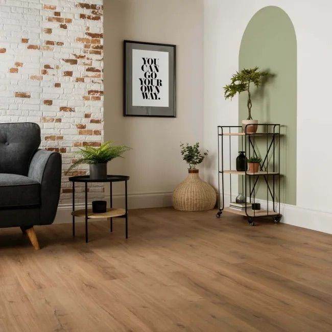 Londres Alpine Luxury Click Vinyl Waterproof Flooring 4mm Dark Wood Approx 15M2