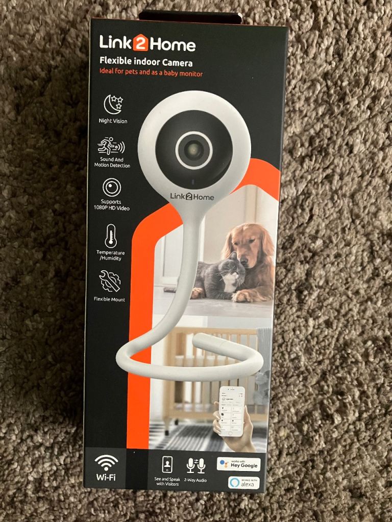 Link2Home Flexible Indoor Camera - Baby/Pet Monitor