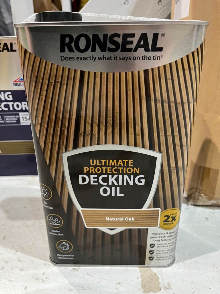 Ronseal Ultimate Protection Decking Oil 5L Natural Oak - Bishops Waltham