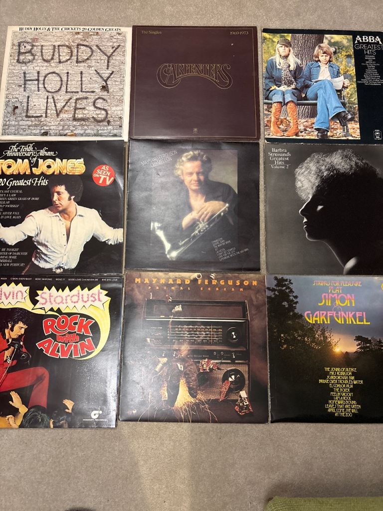 Job Lot of 100 Vinyl Records – Easy Listening