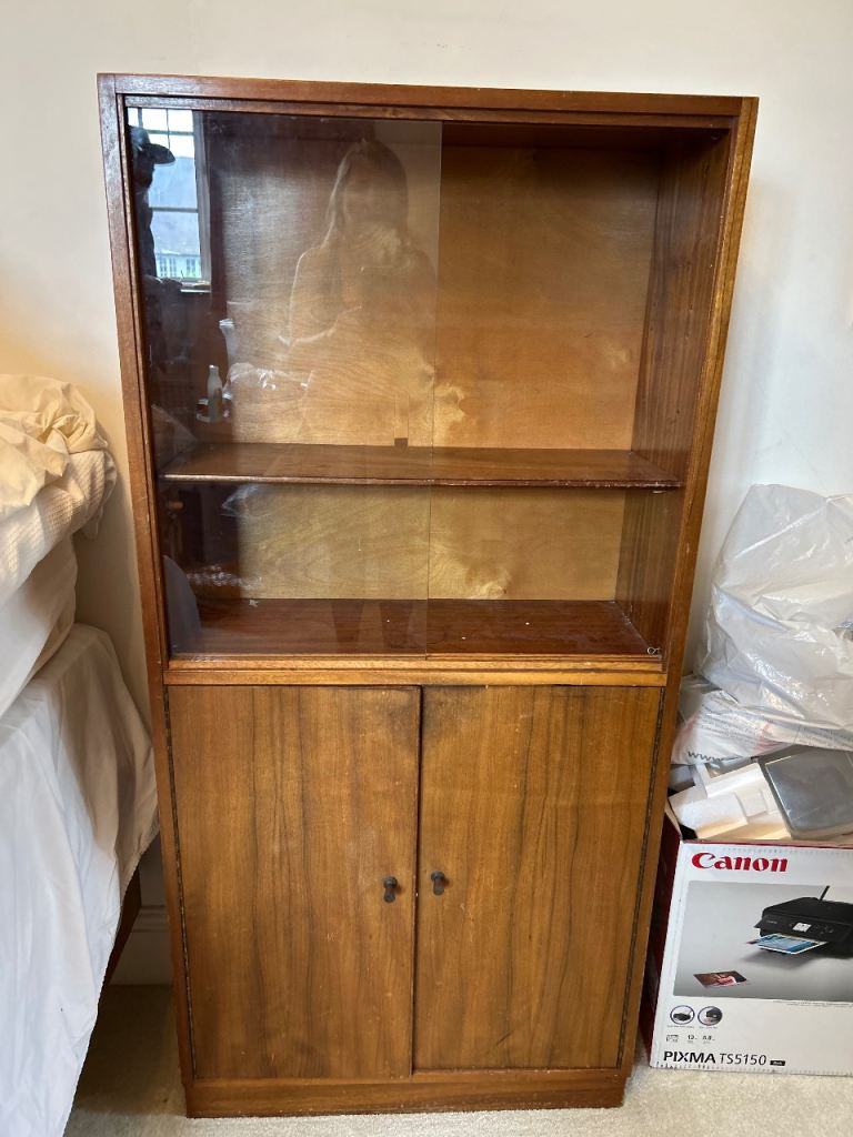 Mid-Century "Cumbrae" Glazed Cabinet / Bookcase by Morris of Glasgow Teak 