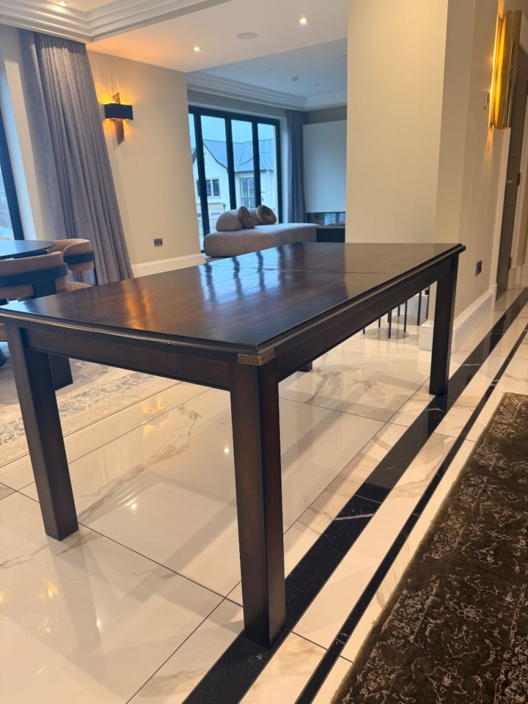 John Lewis Wooden Extendable Dining Table and Leather Chairs