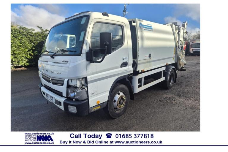 2017 Mitsubishi Canter FUSO 4X2 3.0 DIESEL 150PS AUTO 7.5 TON NTM REFUSE C/W BIN LIFT -----------...