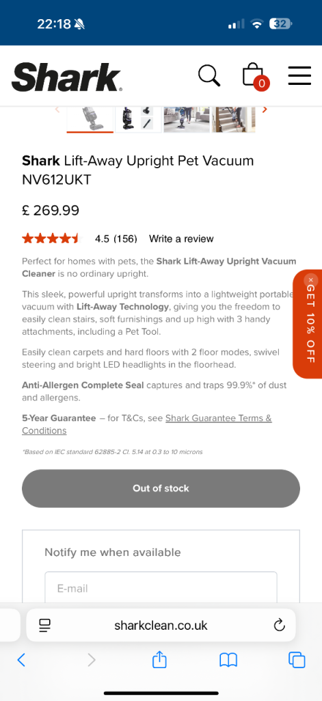 Shark Vacuum Cleaner BARGAIN