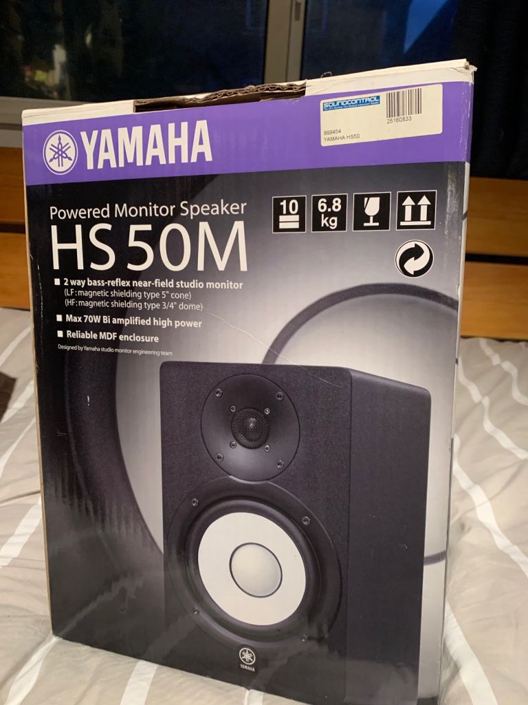 Yamaha HS 50M powered studio monitors for sale