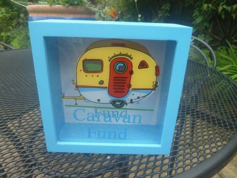 Blue Caravan Fund Money Box